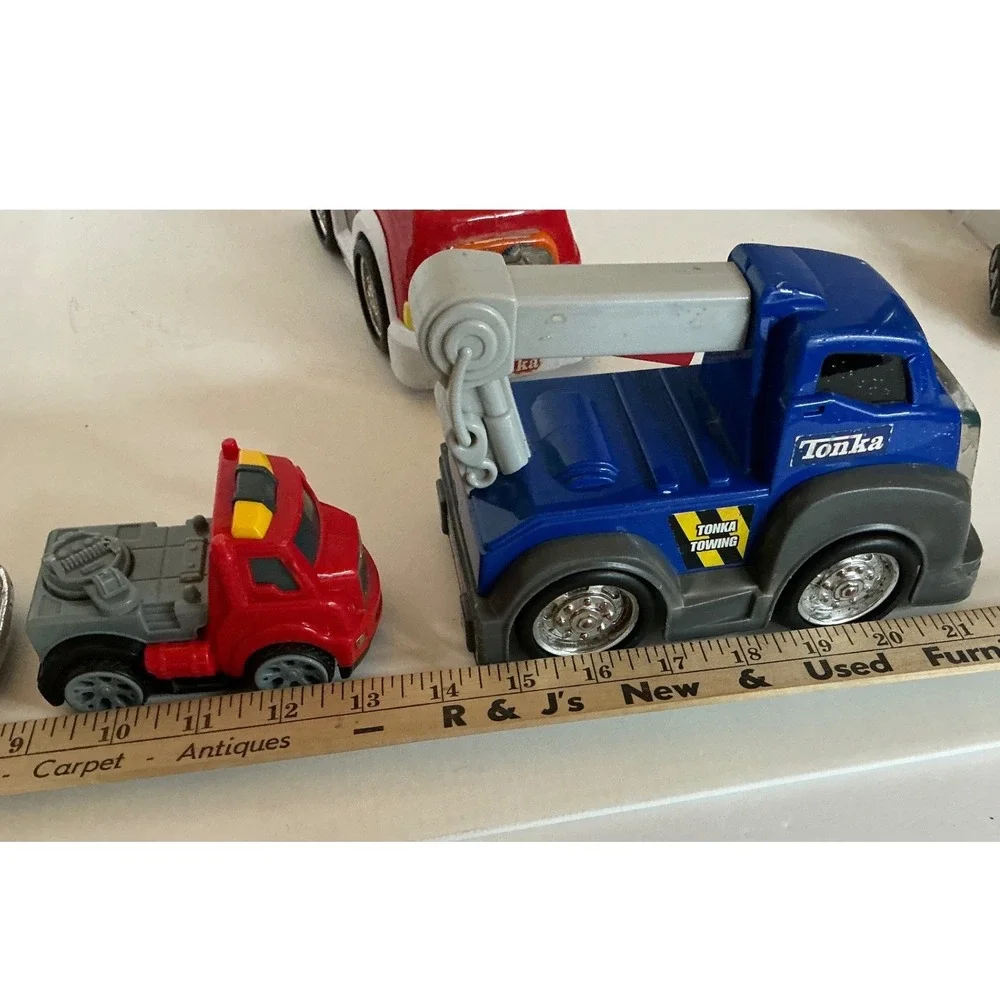 Tonka Hess Toy Truck Lot Fire Rescue Police Car Service Vehicles Set of 6